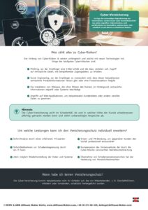 - AMB Informationen zur Cyberversicherung pdf