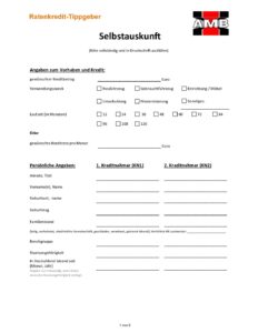 - AMB Selbstauskunft Ratenkredit pdf